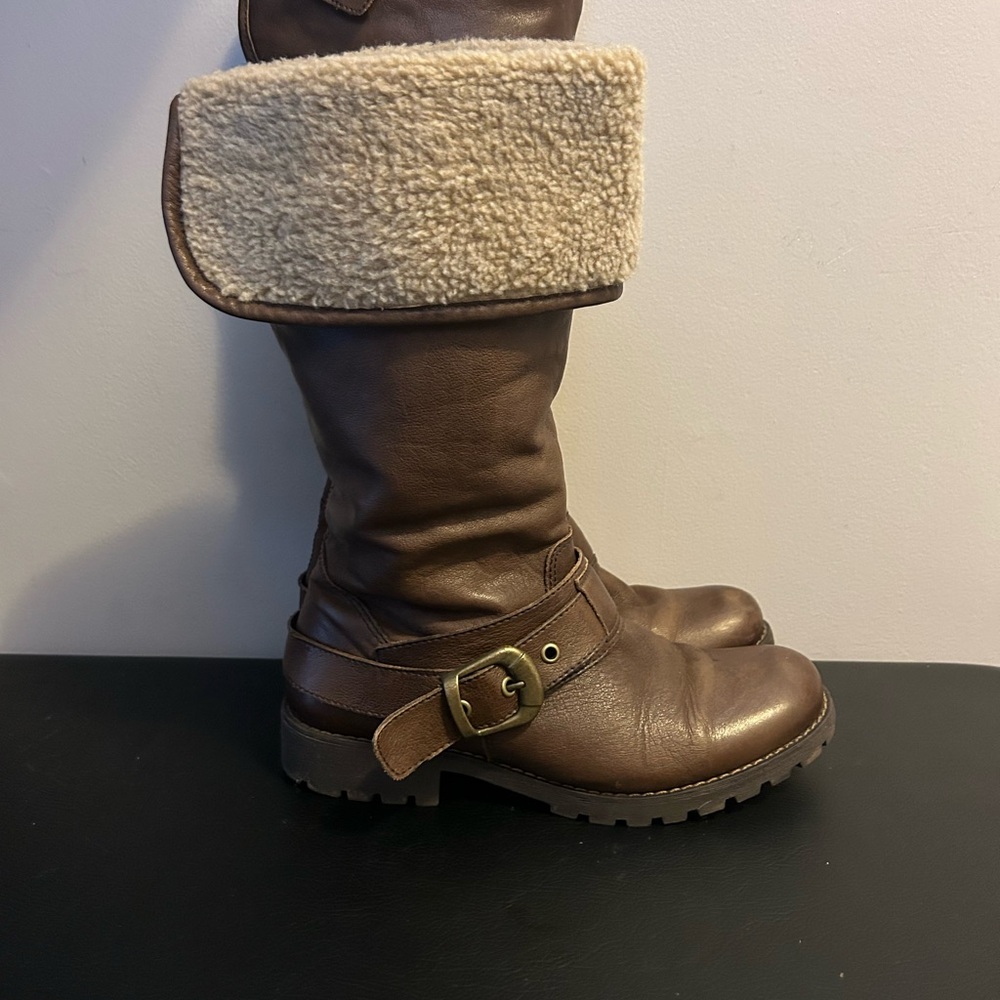 Brown Leather Riding Style Boots
